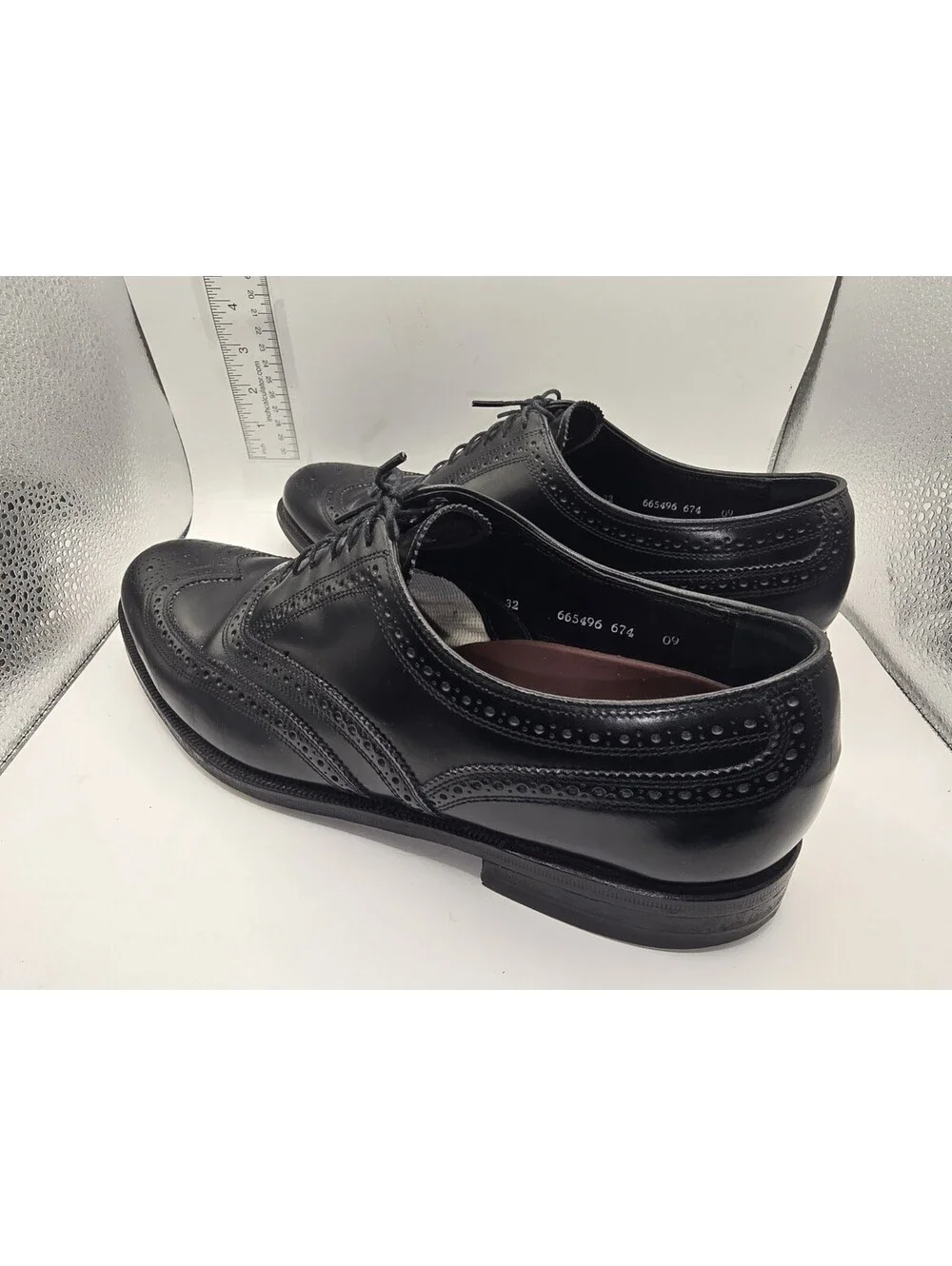 Florsheim Lexington Size 11 D Men's Black Leather Upper Wingtip Oxford Shoes